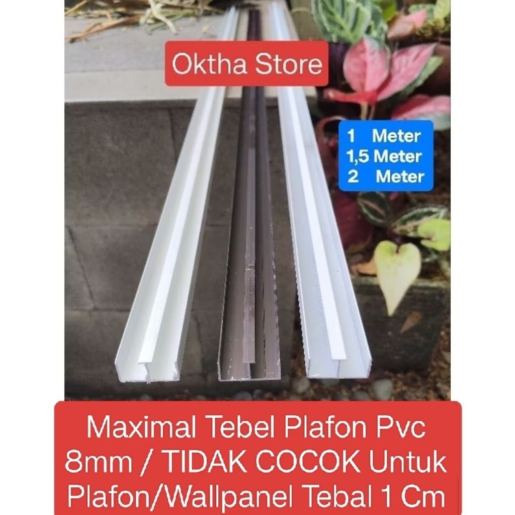 [ 1 Meter] Reel aluminium kolong dapur HITAM Rel Almunium 2 Jalur Rell