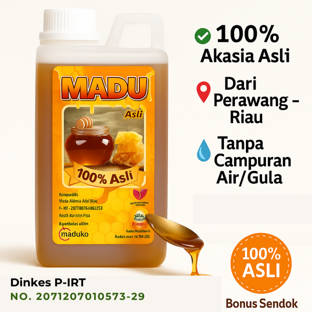 

Madu Asli Akasia Murni 100% – COD – Perawang Riau – Sehatkan Lambung & Tambah Nafsu Makan 1 kg