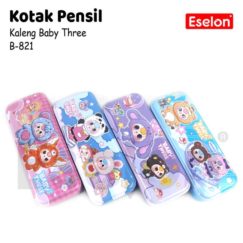 

Kotak Pensil Kaleng BABY THREE B-821 / Tempat Pensil Kaleng Karakter