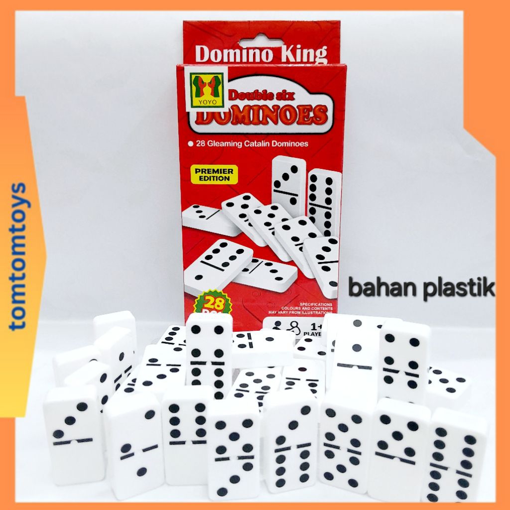 DOMINO Balok Gaple Bahan Plastik Board Game DOMINO BATU