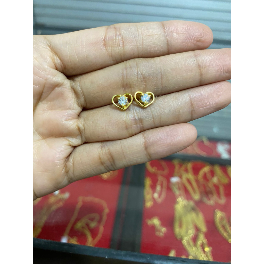 Giwang perak lapis emas