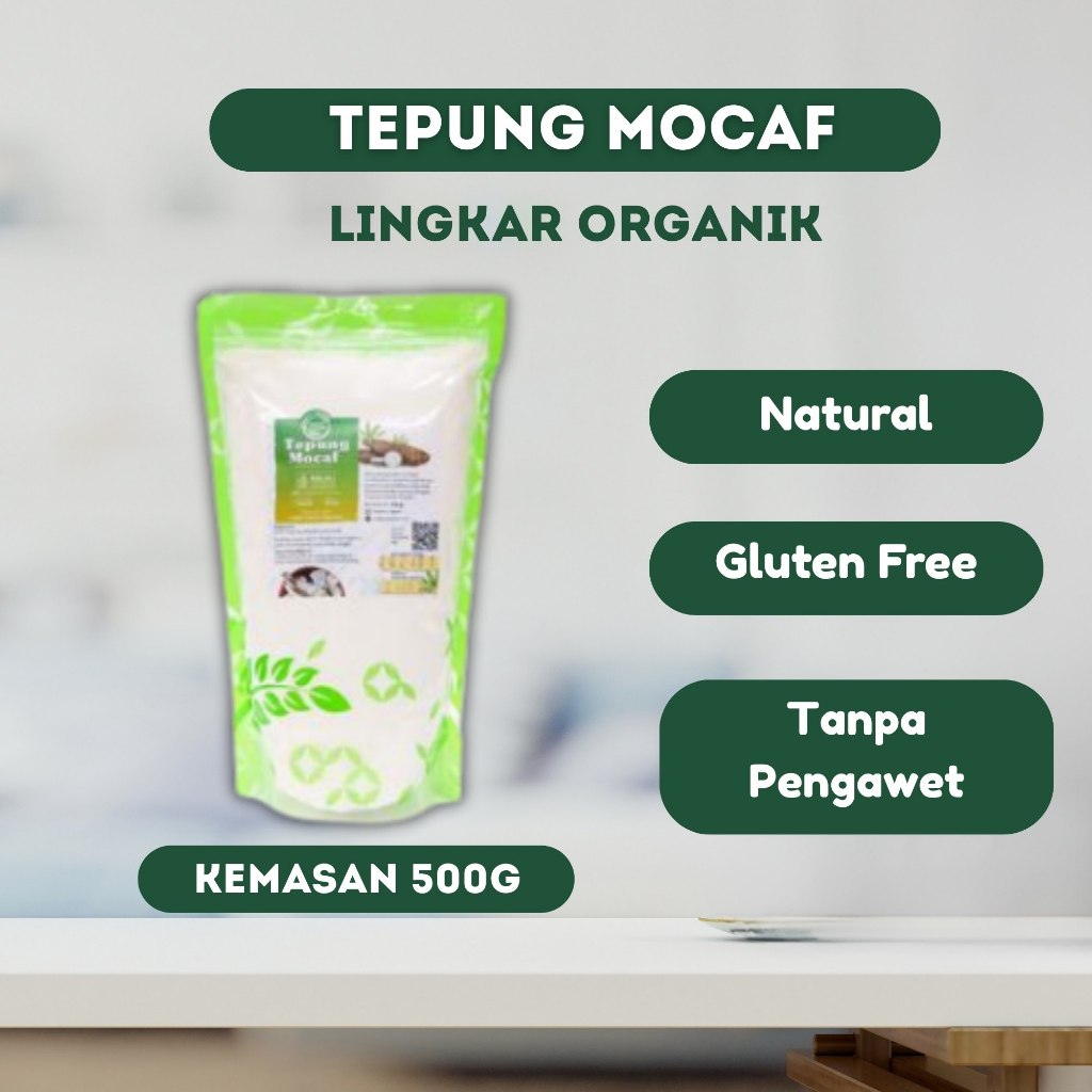 

TEPUNG MOCAF LINGKAR ORGANIK GLUTEN FREE 500 gram - TEPUNG GLUTEN FREE - TEPUNG MOCAF GLUTEN FREE - TEPUNG MOCHI - TEPUNG SINGKONG - TEPUNG PANCAKE - TEPUNG MPASI