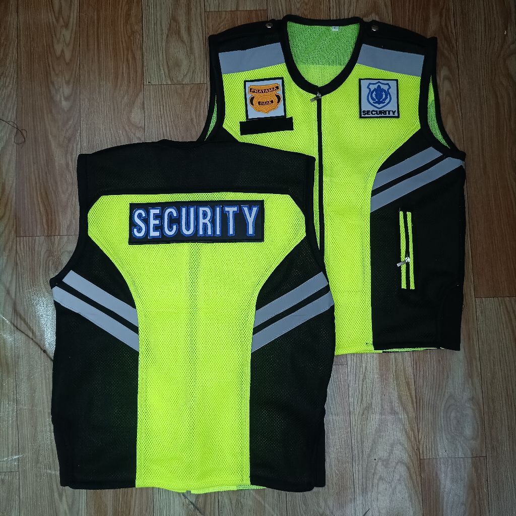 Rompi Security Hitam Tebal / Rompi Security / Rompi Satpam