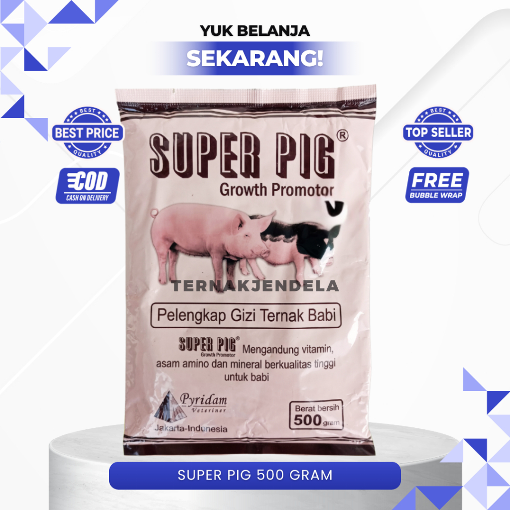 SUPER PIG 500 GRAM PREMIUM - Premix Babi Suplemen Vitamin Penggemuk Babi