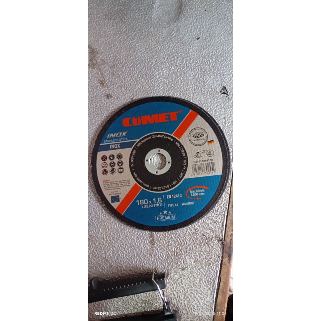 mata potong gerinda cut wheel 7" cumet tipis untuk potong besi