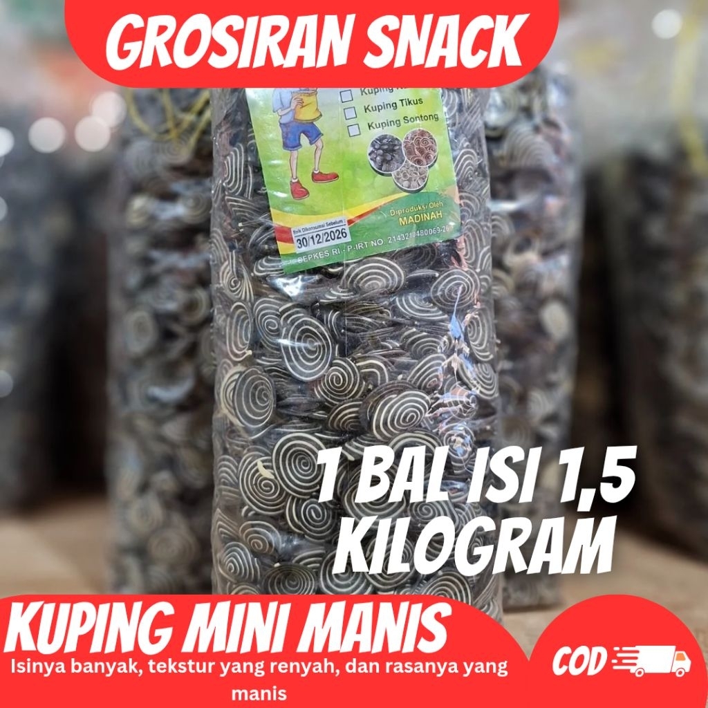 

1 BAL isi 1,5 KILOGRAM Kuping Mini Manis
