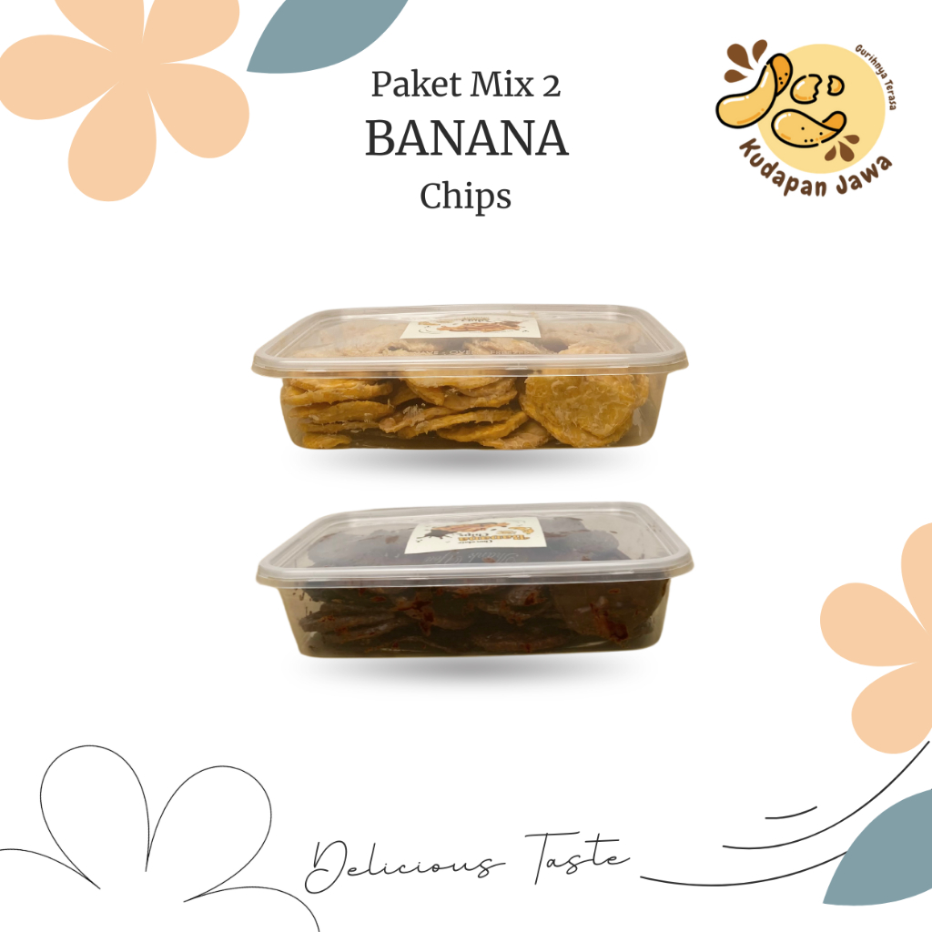

KUDAPAN JAWA - MIX 2 RASA Keripik Pisang Full Coklat Lumer Melted Choco Banana Chips