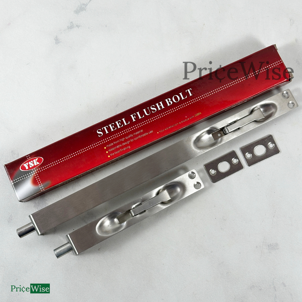 Grendel Tanam Pintu 6" + 12" YSK / Steel Flush Bolt / Grendel Slot Tanam