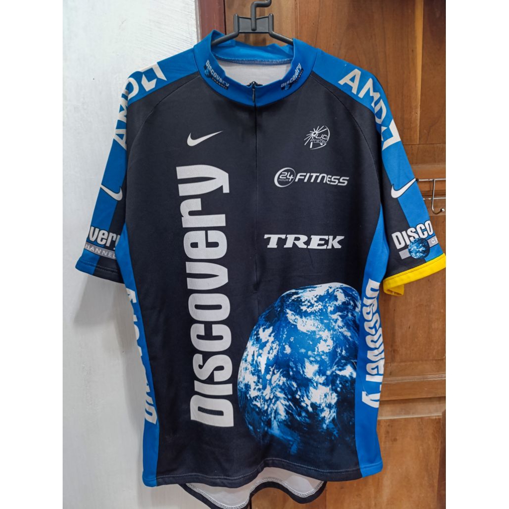 Jersey sepeda Nike Discovery Channel Vintage Zip
