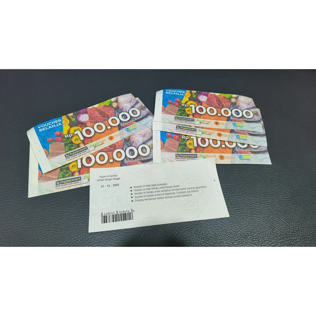 Voucher Fisik HYPERMART 100000 exp date Desember 2025