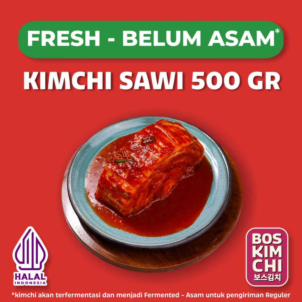 

Fresh! Kimchi Sawi 500 gr | Boskimchi | Baechu Kimchi Belum Asam Homemade Fresh