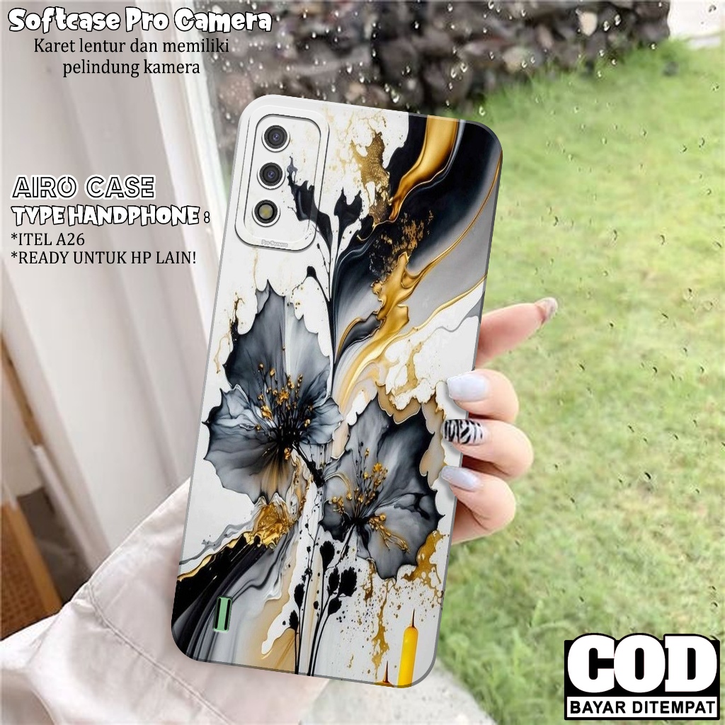 Case ITEL A26 - Softcase ITEL A26 - Fashion Case ABSTRAK - Casing ITEL A26 - Softcase Pro Camera - T