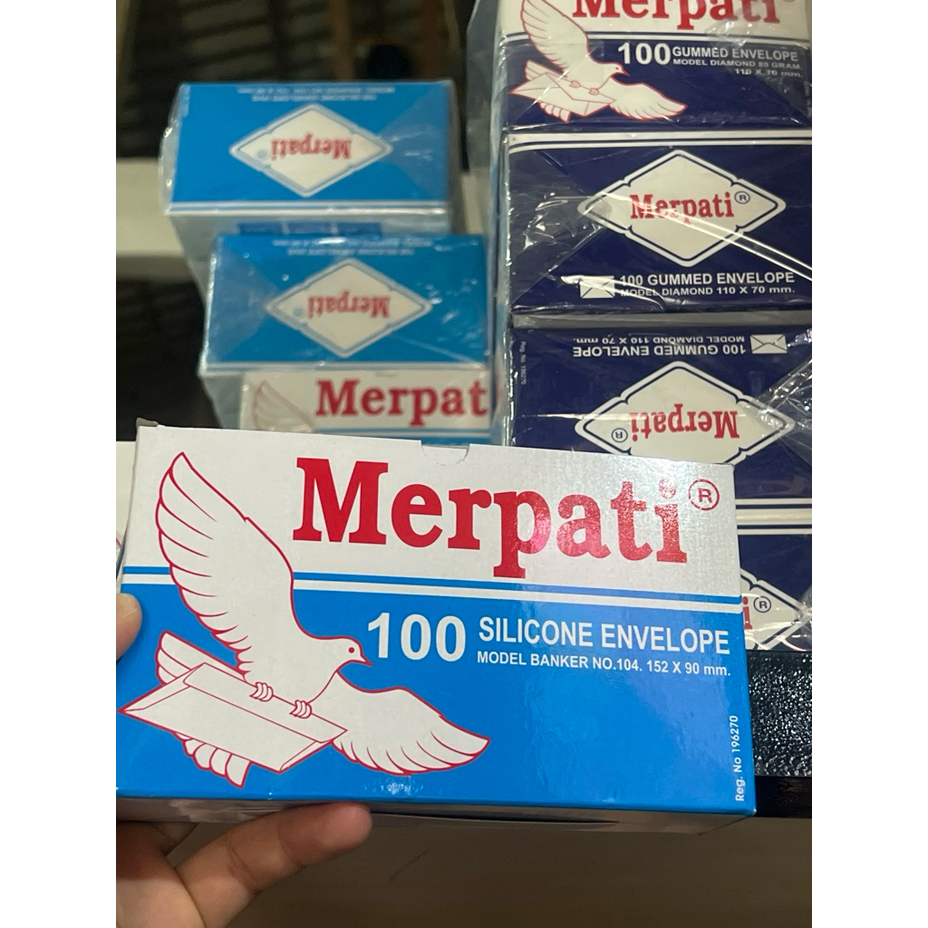 

amplop merpati ukuran sedang 152x90 mm
