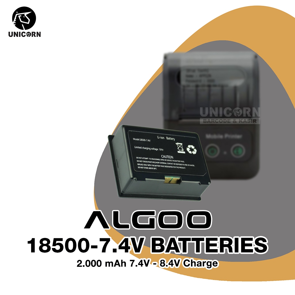 Baterai Battery Mobile Printer Bluetooth Thermal - Algoo AT-X583 ATX583 ATX-583