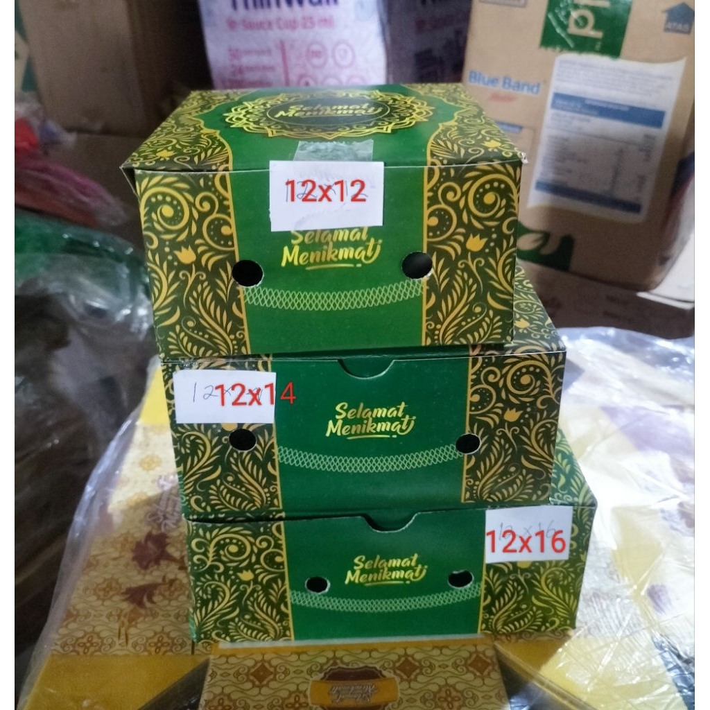 

(25 pcs) Snack box motif uk 12x12, 12x14, 12x16, dus kue,kotak kue tebal, ketebalan 310, motif kekinian