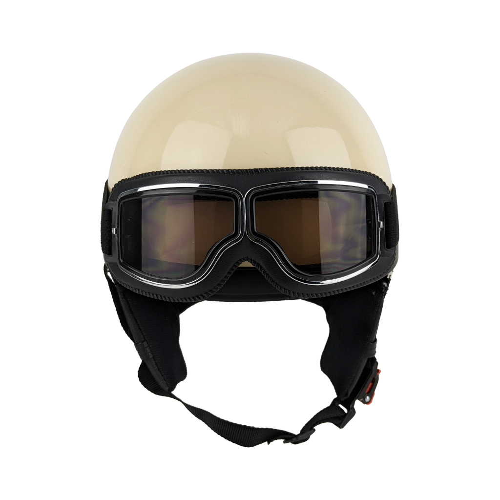 ACN Helm Vintage Chip Cetok Bogo Setengah Kepala Pria Wanita Dewasa Kacamata