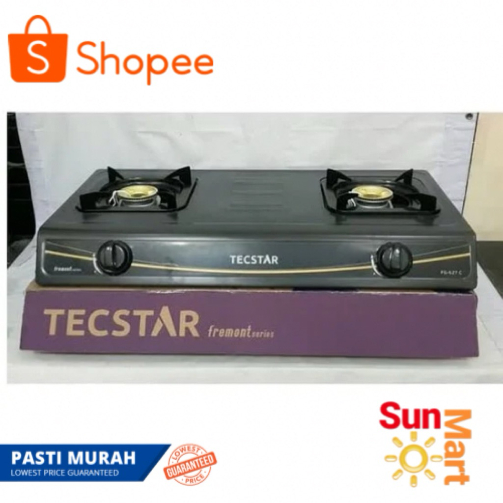 Kompor Gas 2 Tungku Tecstar TG 688 CSJ Bahan stainless steel