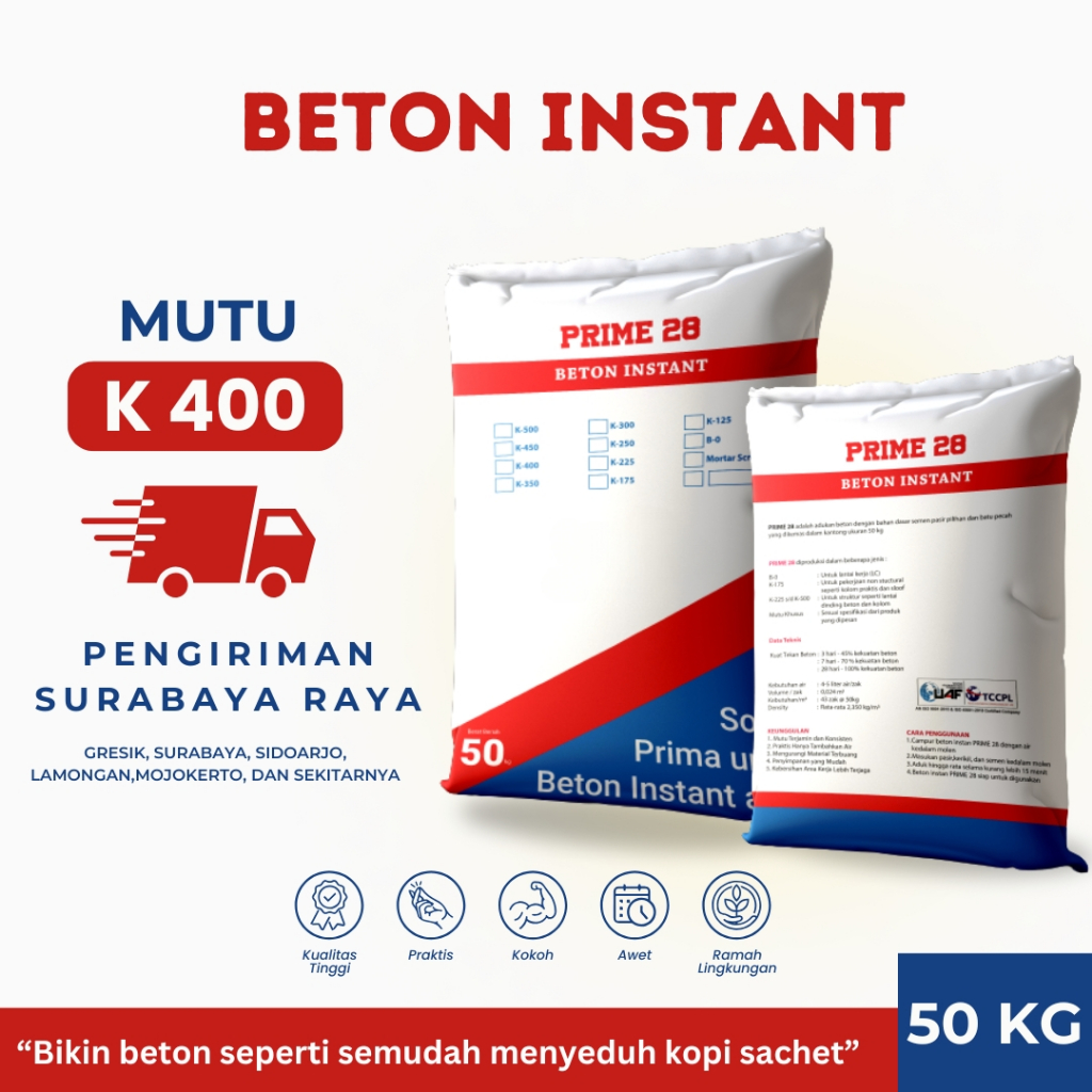Ngecor Instan Atau Beton Instan K-400 Prime 28 Semen Instan Jawa Timur