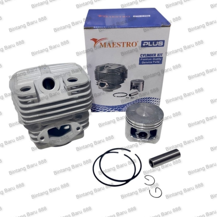 Cylinder Assy Chainsaw Maestro 6500 6500G/6500L / Blok Mesin Silinder Piston Kit Mesin Gergaji Kayu 