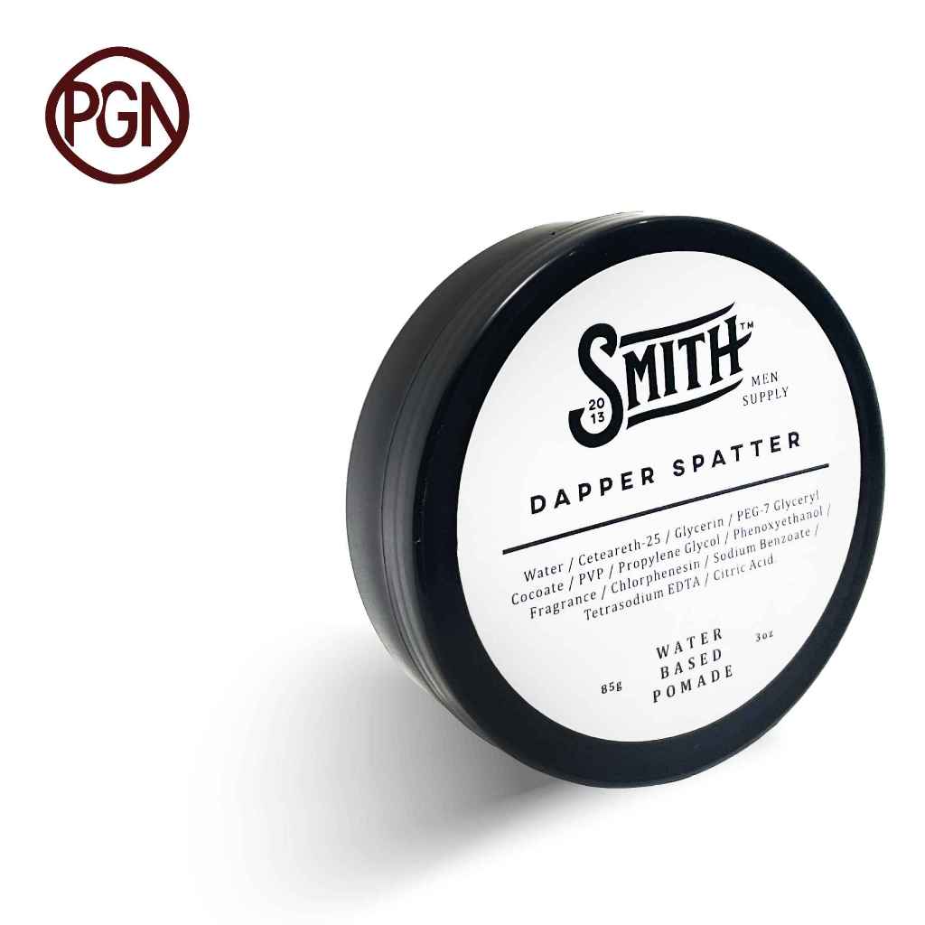 SMITH - Dapper Spatter Water Based Pomade 85gr | Pomade Rambut Pria Basah | Minyak Rambut Styling | 
