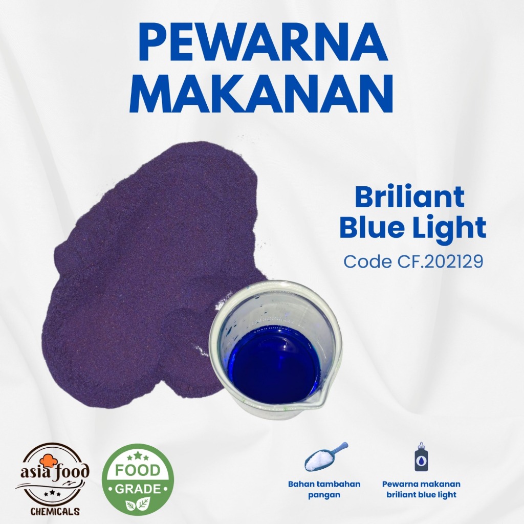 

Pewarna Makanan Biru/ Brilliant Blue Light / Pewarna Food Grade/ Food Coloring Powder