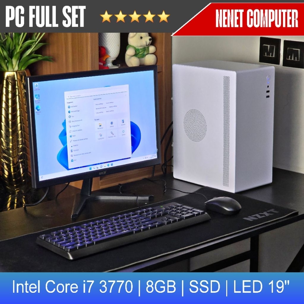 FULL SET - PC Rakitan Intel Core i7 3770 | HD Graphics 4000 | 8GB | SSD | LED 19"