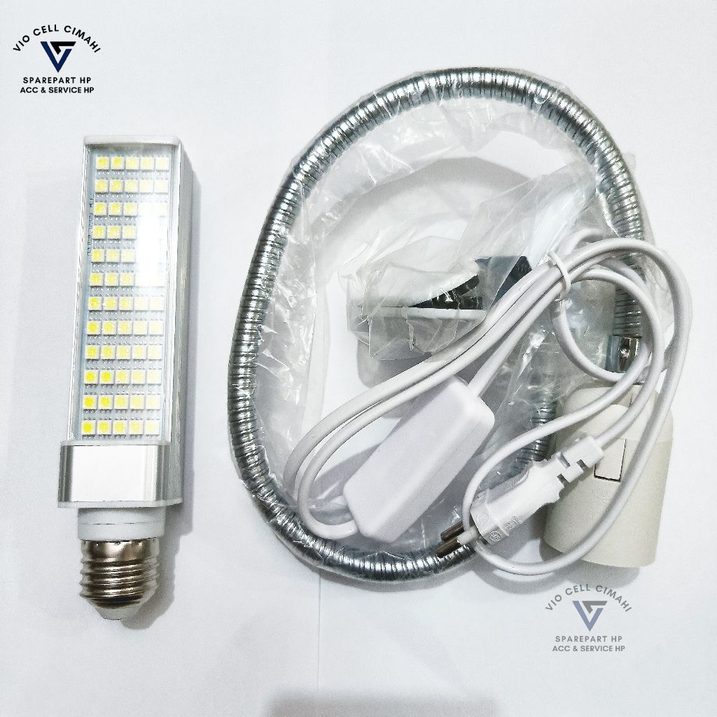 Lampu Service 60 LED Jepit + Gagang Lampu