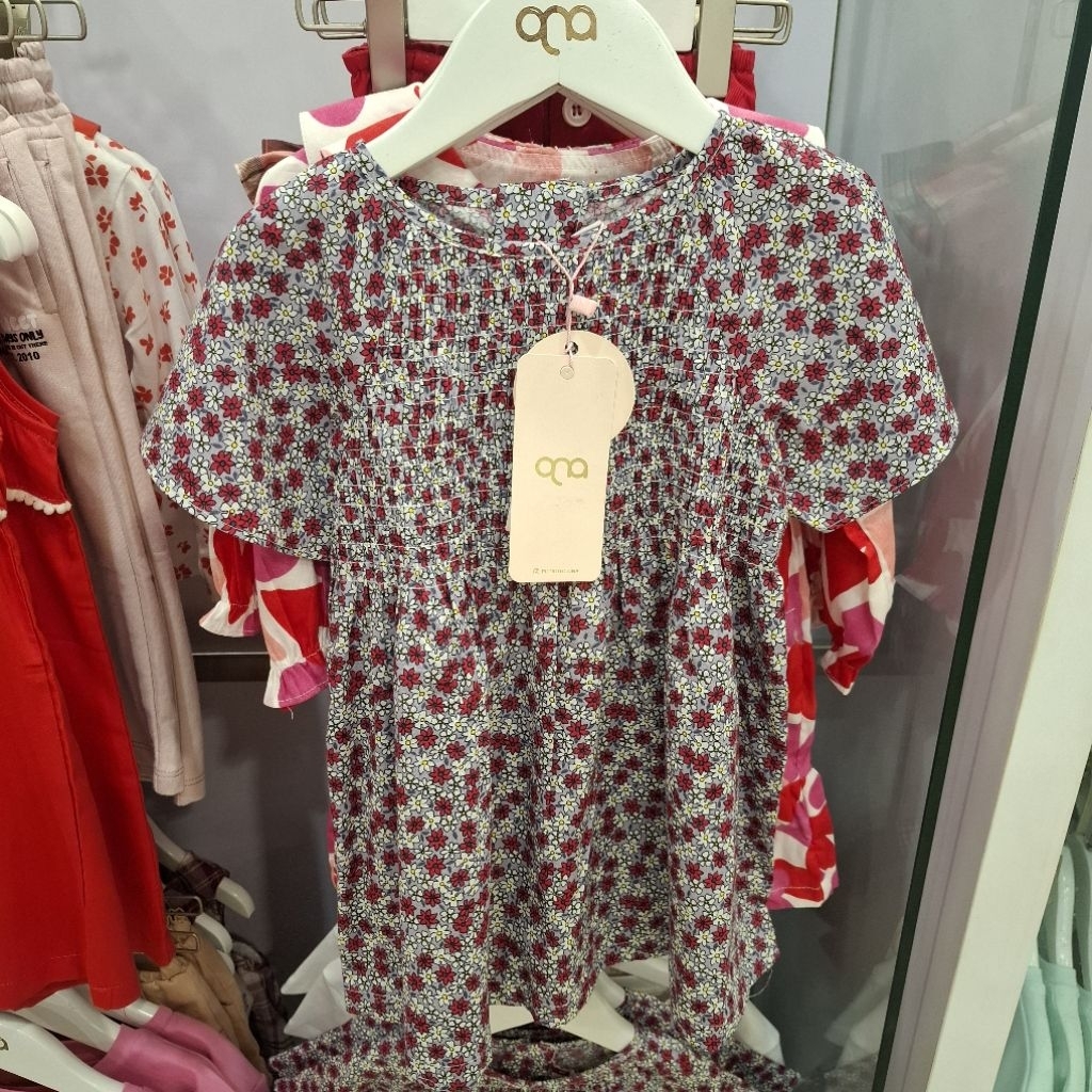 QNA Baju Dress Anak perempuan usia 1-4 Tahun
