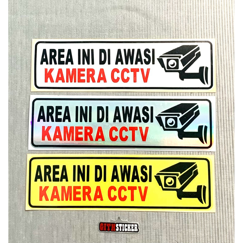 

STICKER AREA INI DIAWASI CCTV KAMERA STIKER CUTTING