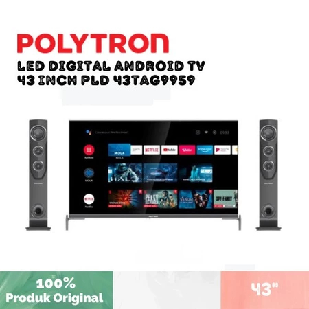 LED TV POLYTRON SMART CINEMAX ANDROID TV 43 INCH - PLD 43 TAG 5959