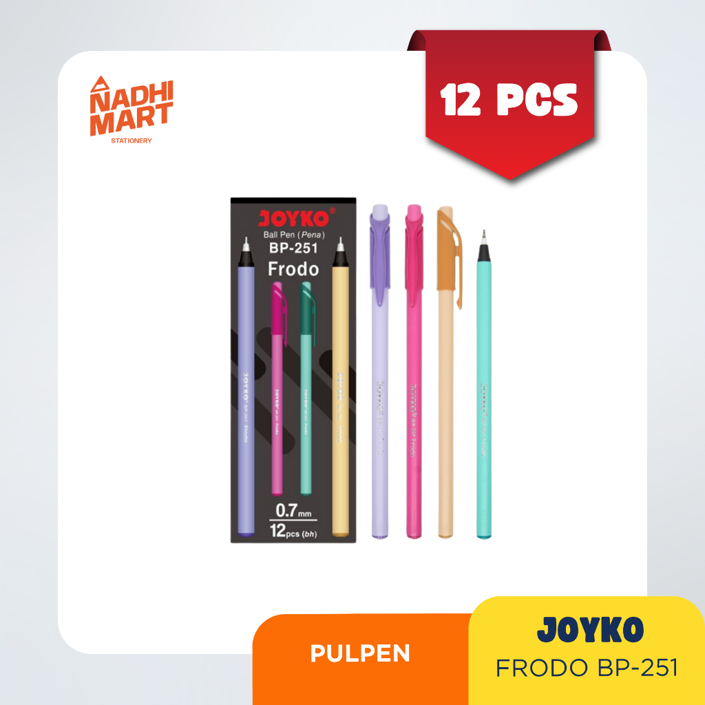 

12 PCS PULPEN JOYKO BP-251 FRODO 0.7MM