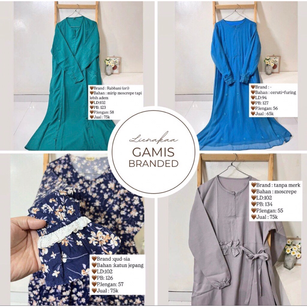 Gamis Brand dan No Brand