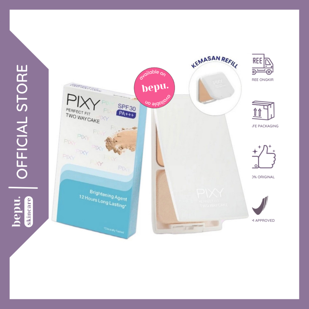 Bepuskincare - PIXY UV WHITENING PERFECT FIT TWO WAY CAKE ( TWC ) | PIXY Bedak Two way cake Perfect 