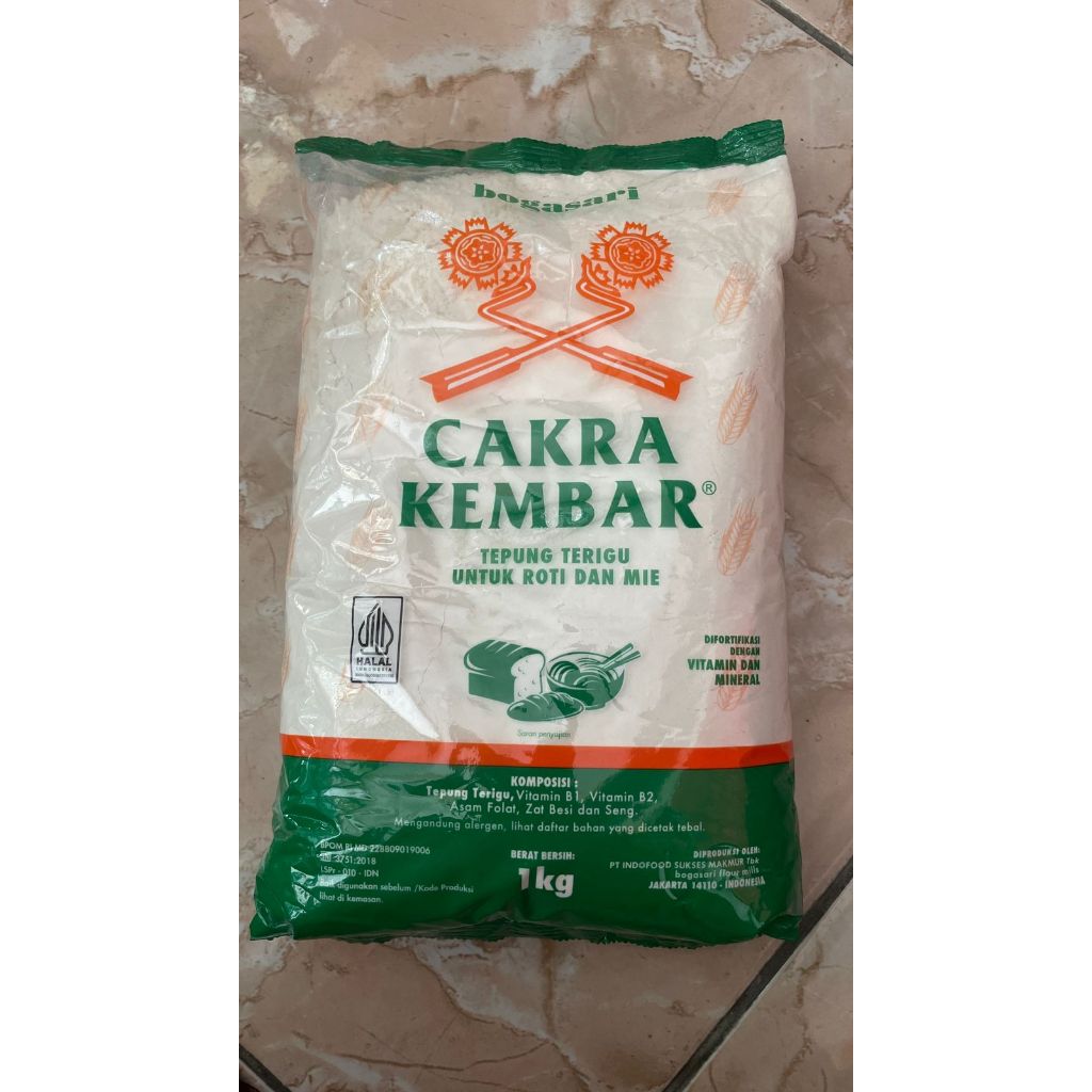

Tepung cakra kembar kemasan 1 kg