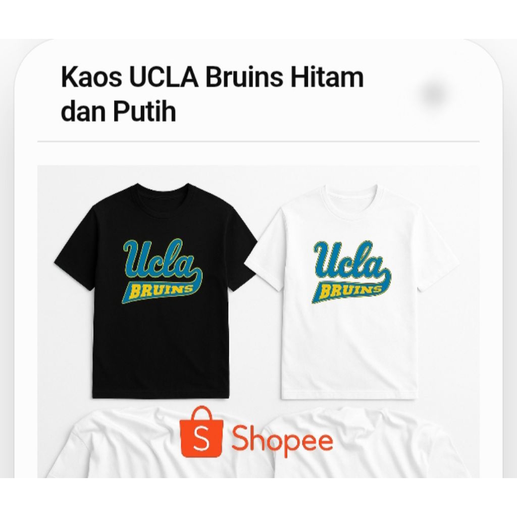Kaos T shirt universitas university terkenal dunia, baju kaos kampus UCLA Bruins ready 5XL