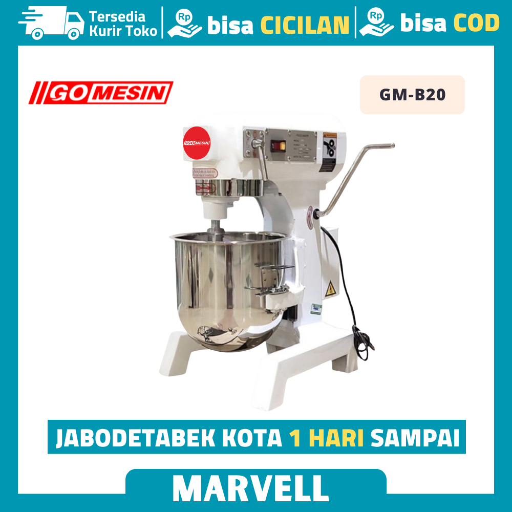 Planetary Mixer 20 Liter Gomesin GM-B20 Mixer Roti 20 Liter Original Garansi