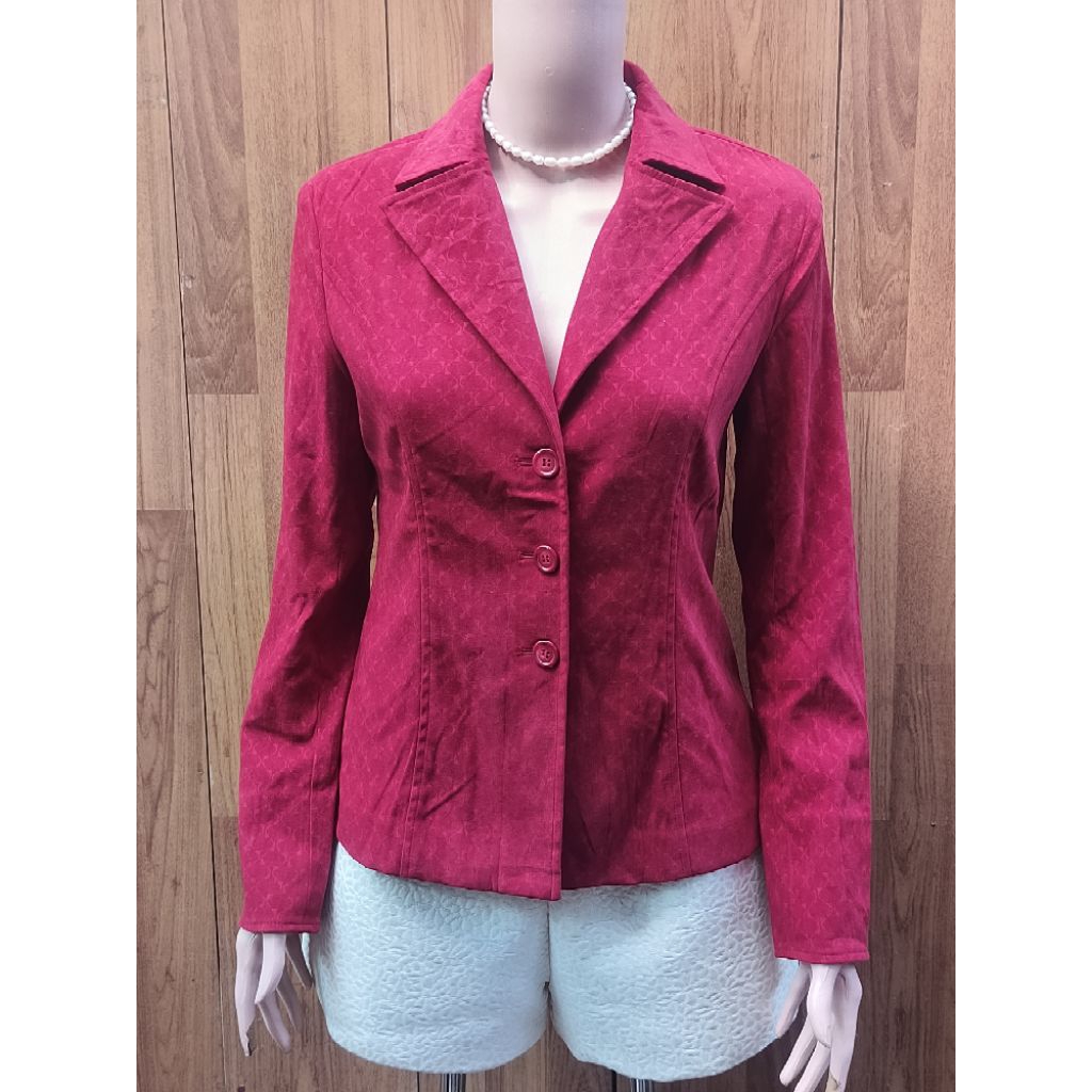 blazer / outer merah maroon. kode: NW 415
