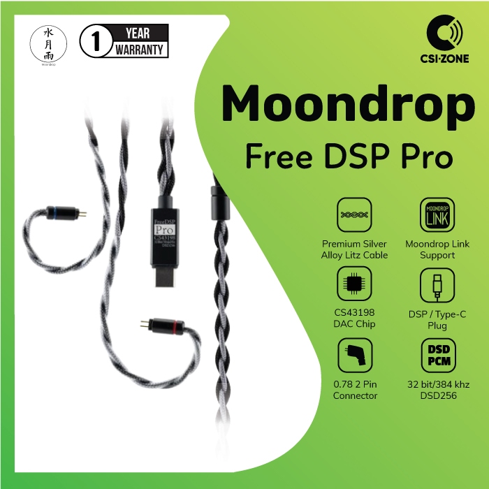Moondrop FreeDSP Pro / Free DSP Pro Upgrade Cable For IEM Earphone With CS43198 Chip & DSP Type C