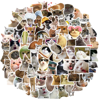 

produkterbaik!!terbatas stok!! stiker versi kucing lucu/Gaya Ekspresi kucing yang lucu/Buku Harian tahan air