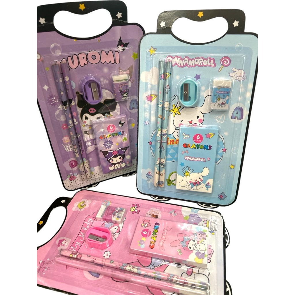 

Set Stationery Satu Set Tulis / Alat Tulis Anak / Set Alat Tulis Anak Sanrio Kuromi My Melody Cinnamorrola