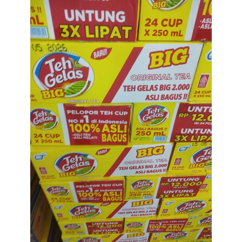 

Teh Gelas Big 250ml l 1 Dus Isi 24 cup Original