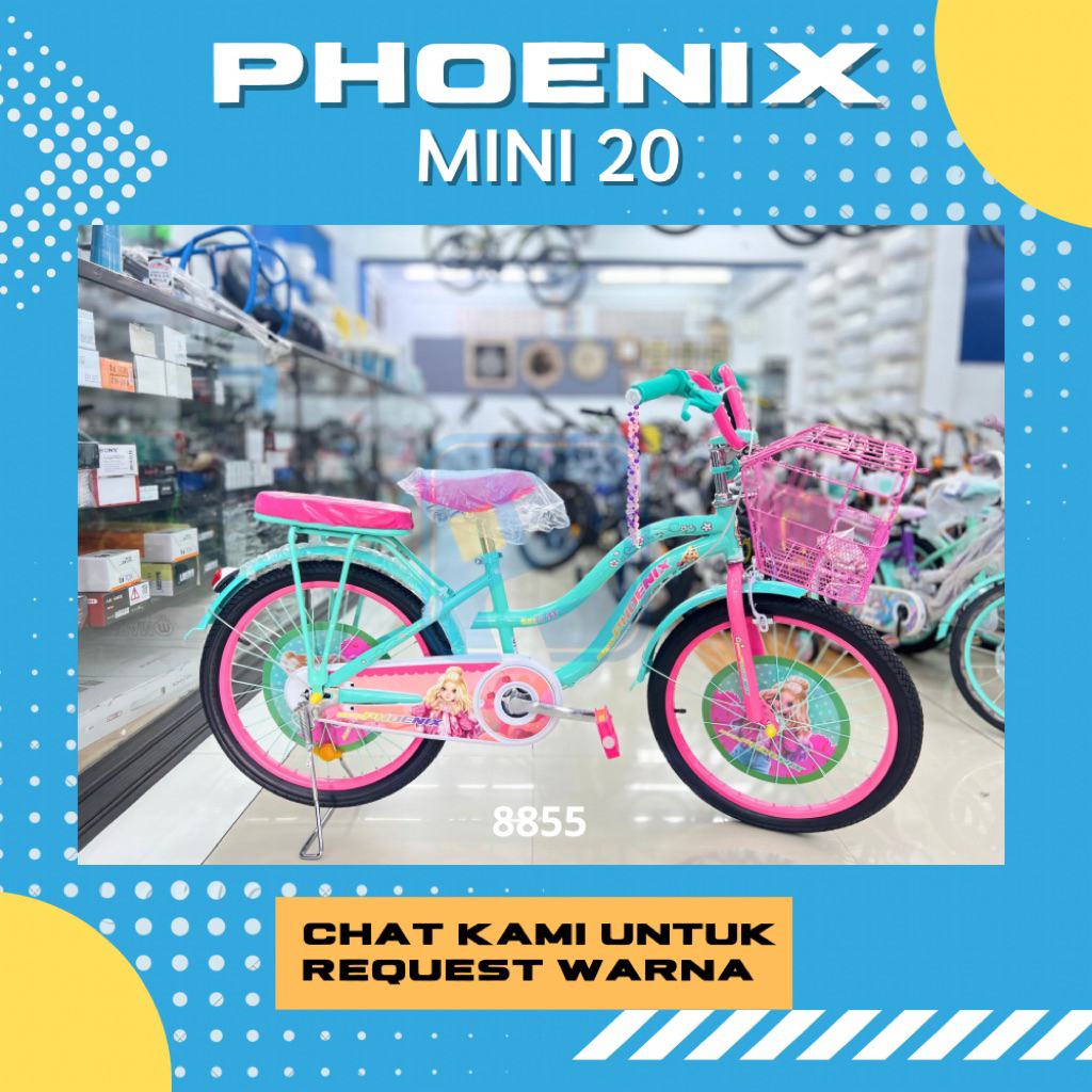 SEPEDA MINI 20 PHOENIX 8855 REMAJA CEWEK PEREMPUAN DEWASA TERBARU [PROMO LAMONGAN]