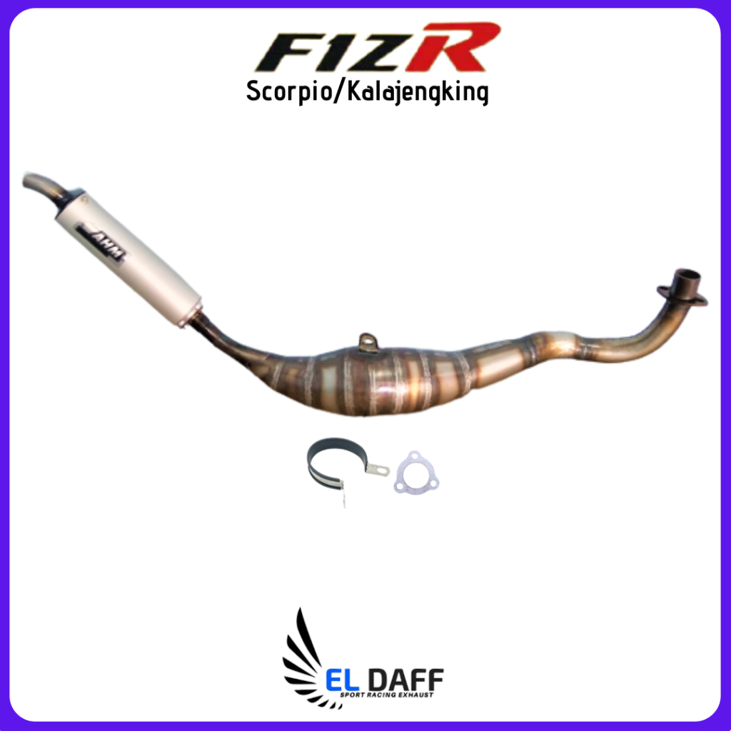Knalpot Fiz R Fizr F1zr Kolong Plat Model Scorpio Kalajengking Silincer Alumunium AHM