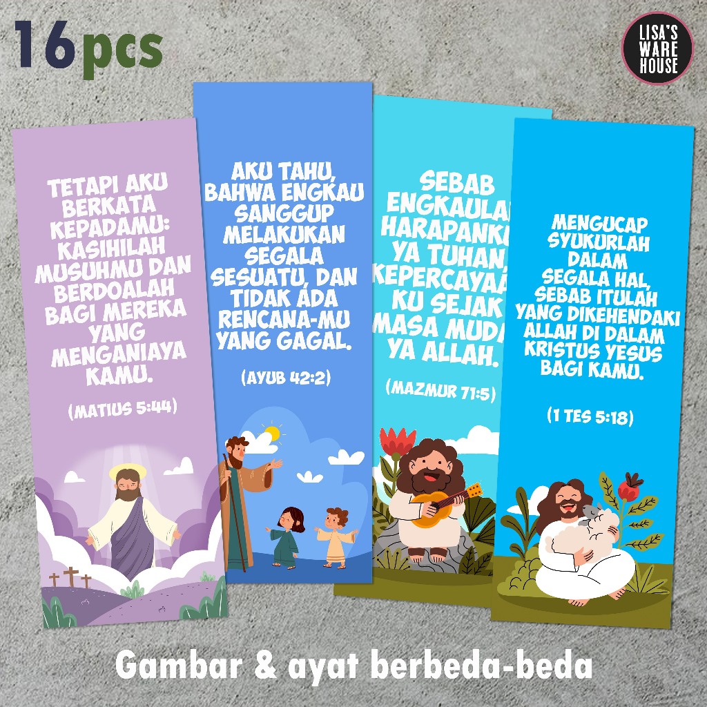 

16 Pcs Pembatas Alkitab Anak Volume 03