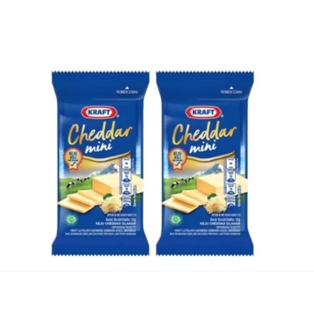 

KRAFT CHEDDAR MINI RENCENG DUS (18X8X30g)