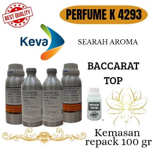 100 GR REPACK PERFUME K 4293 BY KEVA SEARAH AROMA BACCARAT TOP BIBIT MURNI ORIGINAL PABRIK