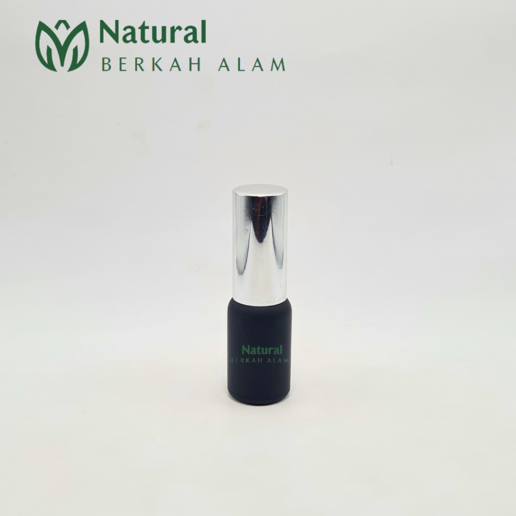 Botol Kaca Br 15 Ml Hitam Frossted Tutup Spray Alumunium Fullcap / Botol Kaca / Botol  / Botol Parfu