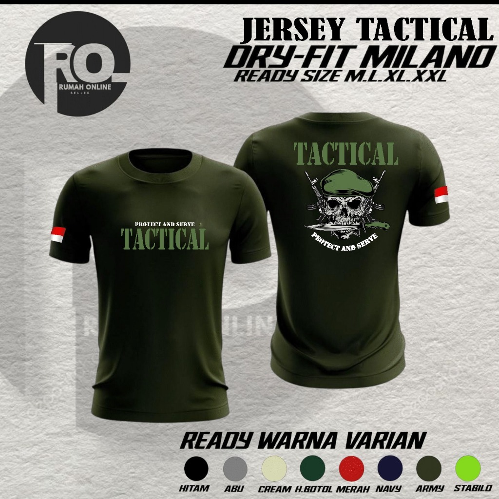 Kaos Tactical /Kata kata /Koas  keren /Dryfit milano/Lengan Pendek Jersey
