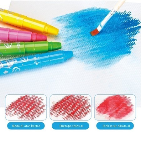 

Grasp Crayon Set Silky Crayon Lukis 12/36/48 Warna Krayon Water Soluble Warna Cerah