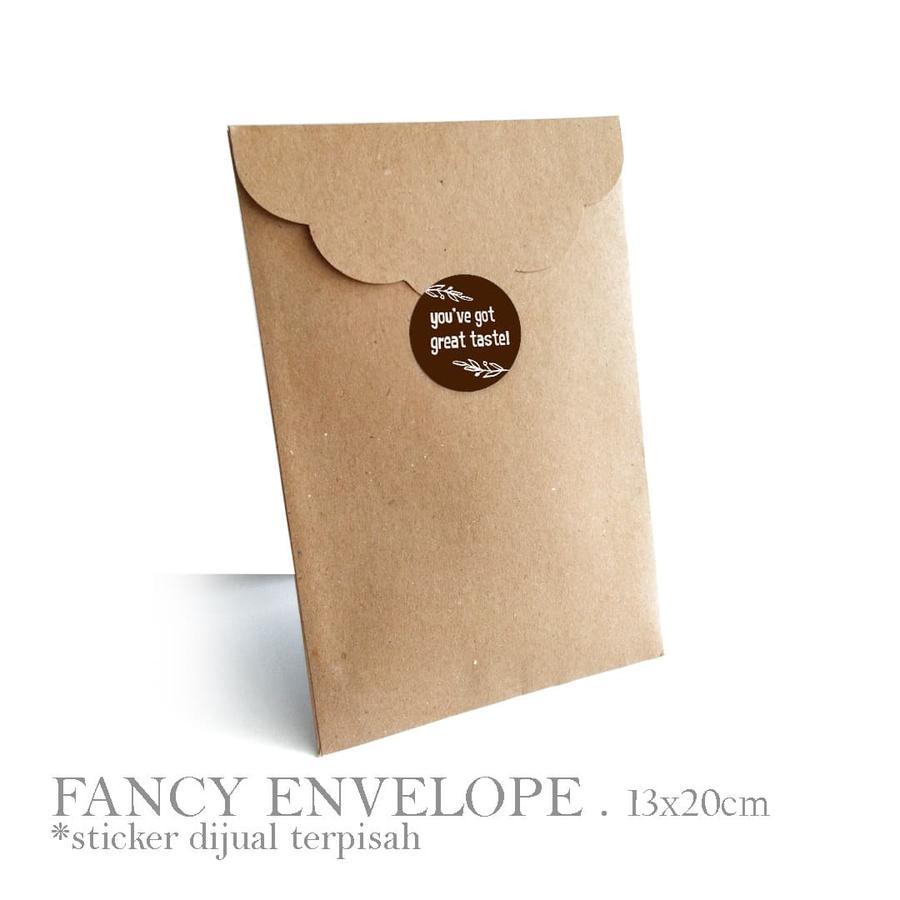 

Amplop Souvenir Pernikahan Warna Cokelat Ukuran 13x20cm Isi 10pcs